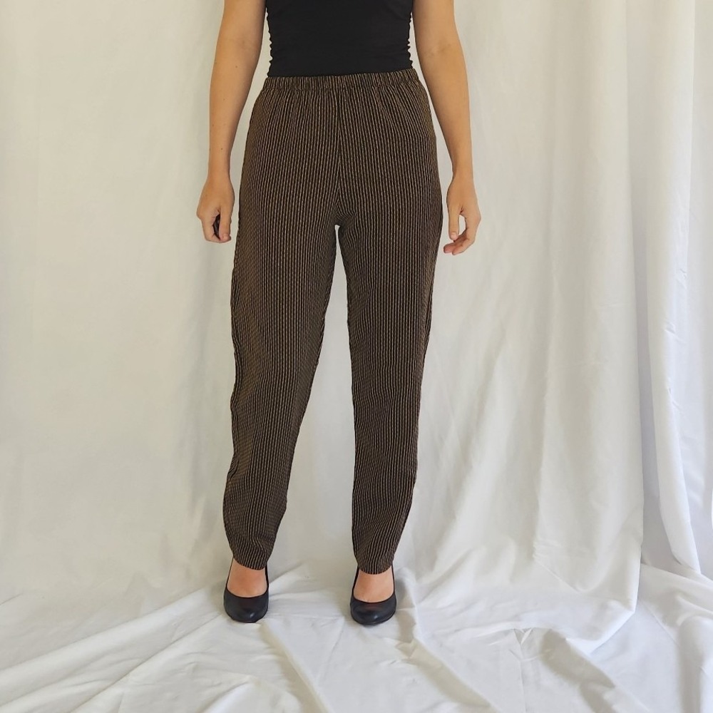 80s Brown and Tan High Rise Pants